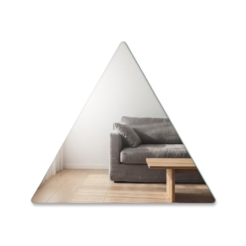NISIN Miroir Triangle - Décoration Murale Originale - 35 cm x 40 cm