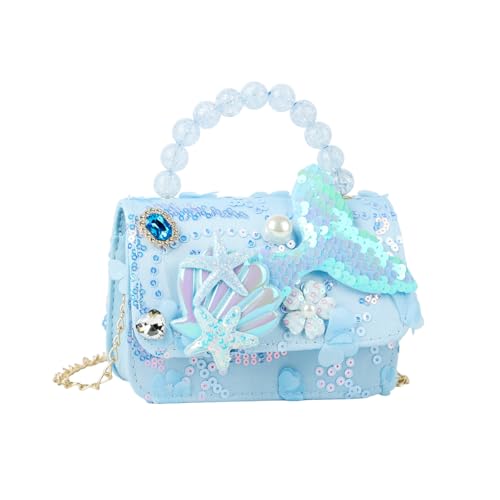 Image of PATPAT Mermaid Sling Bag for Girls,Fashion Cute Hand Bag for Girls Shoulder Stylish Gifts Kids Age 3-8 Purse Cross Body Woman,14x5x11cm