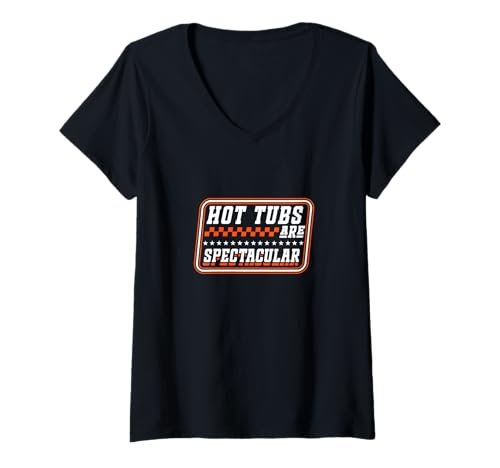 Mujer Propietario de jacuzzi Productos químicos cloro Spa Sauna Jacuzzi Camiseta Cuello V