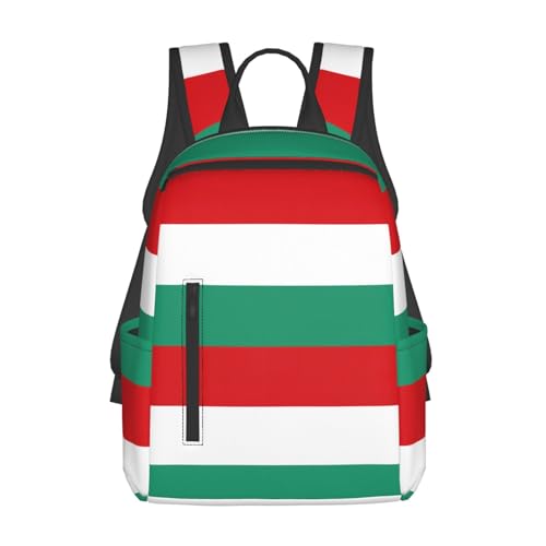 Sac à dos drapeau bulgare noir et blanc léger en taille unique