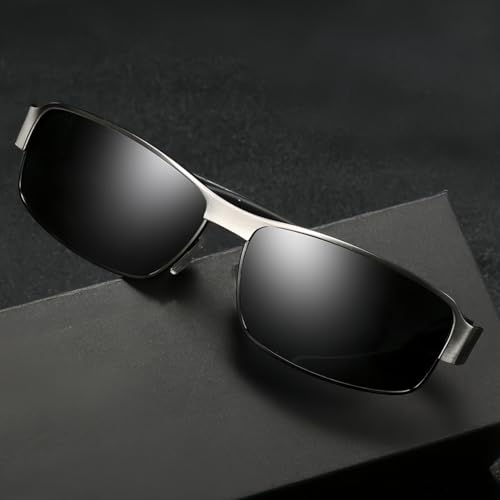 ICARA Full lens Polarized Sunglasses For Men Driving Fishing Sun Glasses Man Metal Vintage Shades Male Goggles UV4004