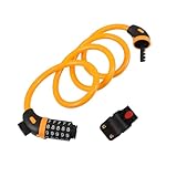 JOINPAYA Candado de para Bicicleta con Cable de Acero Reforzado Resistente la Intemperie Diseño Compacto y Portátil para Seguridad Ciclismo y Scooters Eléctricos
