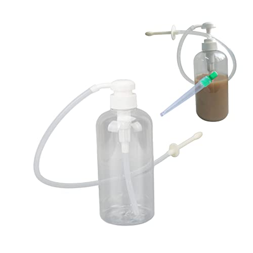 Vagina Cleaning Kit, Large Capacity Reusable Vaginal Douche Cleaner, Silicone Women Vagina Douche Kit With 2 Nozzle Tips For Home (600Ml) #TOP6