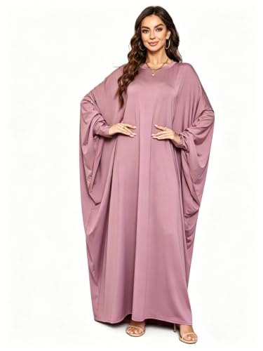 Image of Boedaty Women Soft Muslim Prayer Dress Abaya Islamic Ramadan Full of Elasticity Garment Dubai Robe