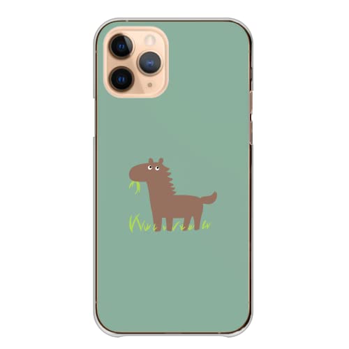 AQUOS wish3 SH-53D A302SH 用 ケース アクオスウィッシュ3 カバー ハードケース 馬 かわいい イラスト 緑