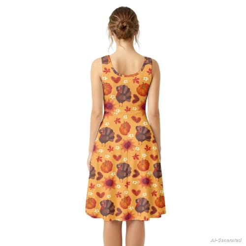 Image of Renewold Women's Sleeveless Tank Dress with Pockets, Casual Scoop Neck A-Line Sundress for Summer, Travel and Vacation