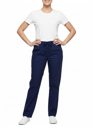 Image of Women's Cotton Linen Solid Lounge Bottom Plus Size Pant Pyjamas for Women Sleepwear Regular Fit Casual Trousers