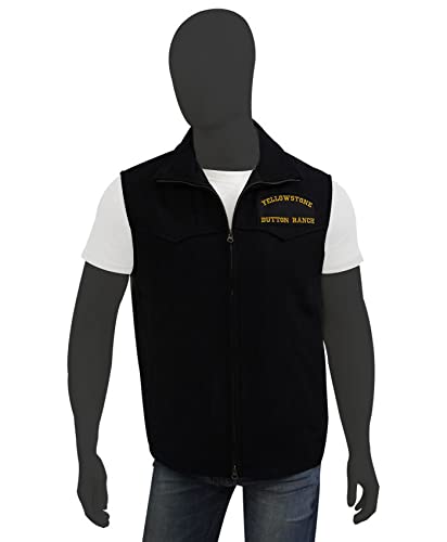 Mens Casual John Dutton Vest Jacket - Kevin Costner Collection (As1, Alpha, X_L, Regular, Regular, Jhon Dutton Black Cotton Vest) #TOP23