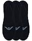 EMPORIO ARMANI Herren 3-pack Invisibile Socken, Armani Blue/Armani B, S/M