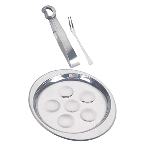 La Mejor Lista de Platos para caracoles los más solicitados. 46 ABOOFAN 1juego Utensilios Para Cocina Plato Para Escargots Inoxidable Plato Tenedor Clip Para Uso y