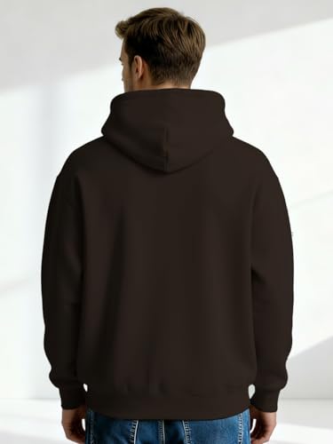Image of Nobero Heavy Duty Oversized Solid Hoodie for Men | Hoodies for Men | Oversized Fit | Solid Colour | Thick Fleece Fabric | Drawstring Hood