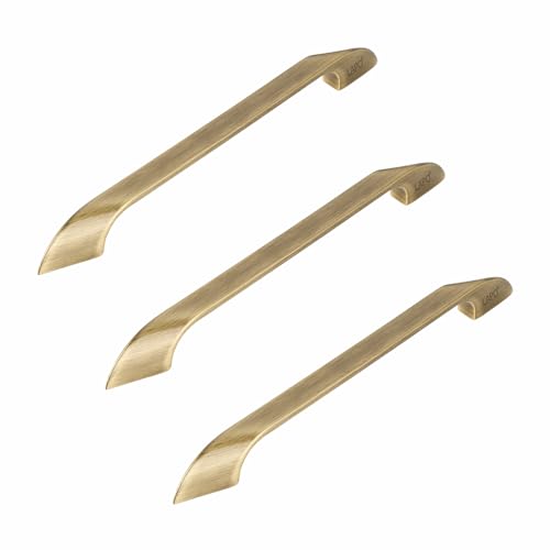 Image of LAPO 10 Inch Cabinet Handle for Kitchen, Suitable for Wardrobe Door, Cupboard Units, Almirah & Mandir Use, Easy Install &Strong Grip Build, 3 Years Warranty (224mm, Antique Finish, Pack of 3) - Twist