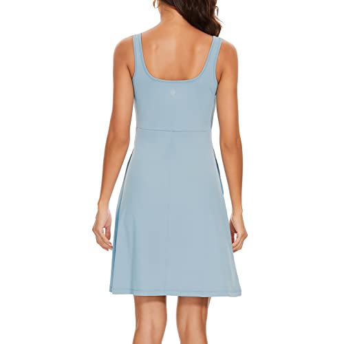 Image of Women's UPF 50+ Tank Dress A-Line with Pockets Breathable Quick Dry Sun Protection for Hiking Camping Beach Outdoor