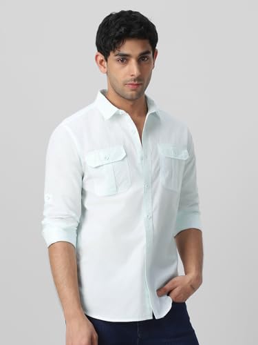 Image of Urbano Fashion Men's Cotton Full Sleeve Regular Fit Casual Solid Shirt