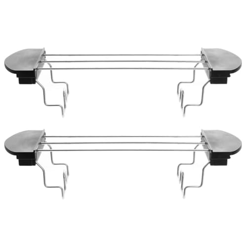 STOBAZA 2 Rejillas para Calentar Tostadas y Sándwiches de Acero Inoxidable Reutilizables para Cocina, Soporte Multifuncional para Plancha Tostadora de Pan