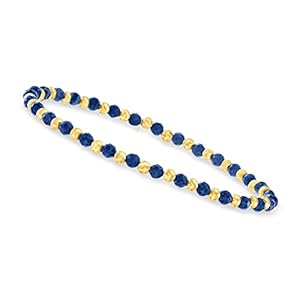 Canaria 6.00 ct. t.w. Sapphire Bead Stretch Bracelet in 10kt Yellow Gold
