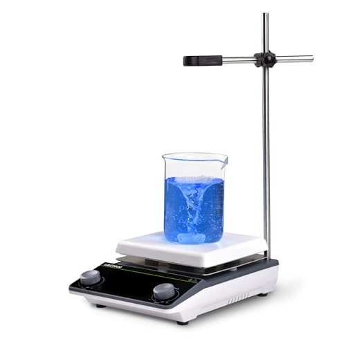 Magnetic Stirrer Hot Plate 300â„ƒ 5000ml Hot Plate Stirrer 5.9Ã—5.9 Inch Magnetic Stir Plate 200-1600RPM Magnetic Hotplate Stirrer Mixerï¼ˆHeating no Screenï¼‰
