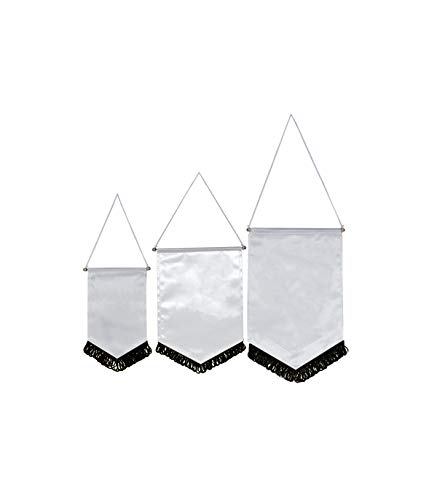 Grupo K-2 Banderín Escudo Poliéster Para Sublimación Negro 250 X 180 Mm