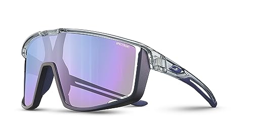 Julbo Lunettes de soleil - FURY Adulte - A partir de 12 ans - Gris Translucide/Violet - Catégorie 1