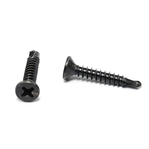 Tornillos autorroscantes acero inoxidable #8x1 pulg. negro 50 u miniatura 3