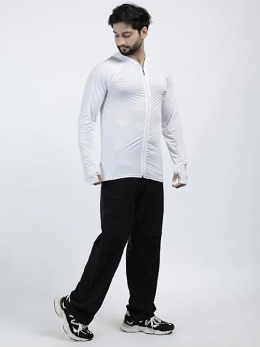 Image of Diamond Fashion Men's Gym Hoodie Jacket | Lightweight Stretchable Activewear for Workout, Running & Fitness | Quick Dry Full Zip Sports Hoodie for Men