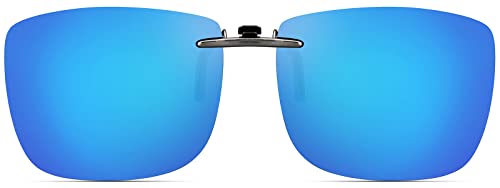 Image of Polarized Clip On Sunglasses Over Prescription Glasses Men Women Compact Fit Non-Flip Up