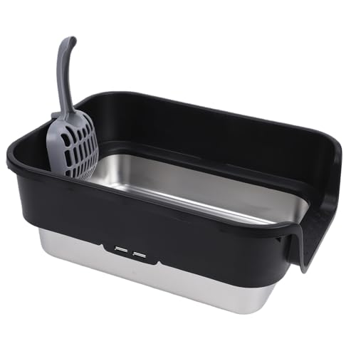 Arenero para gatos acero inoxidable con lados altos miniatura 5