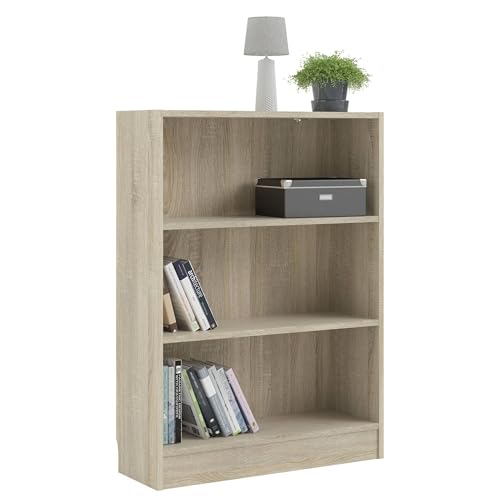 Librería estantería para libros de madera Turia con acabado exclusivo roble patinado 2