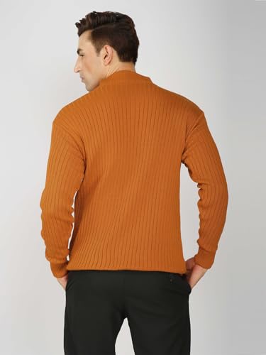 Image of LOQUE Men's Wool Blend Selection Sweater Half Zip High Neck Pullover Warm Casual Winter Wear for Office and Travel