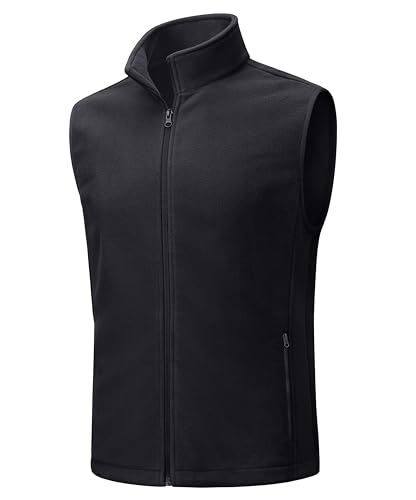 TACVASEN Men's Full-Zip Fleece Vest Sleeveless...
