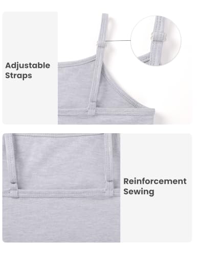 Image of Auranso Girls Undershirts Kids Camisole Toddler Adjustable Straps Tank Tops