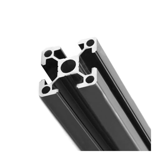 Profilé en aluminium anodisé noir 2020 avec fente en T robuste et finition premium - 2