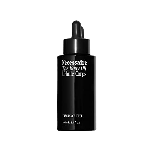 Nécessaire The Body Oil. 100% Organic + Cold-Pressed. Vitamins. Omegas. Minerals. Aged Skin. Dry Skin. Stretch Marks. Hypoallergenic. Dermatologist-Tested. Non-Comedogenic. Fragrance-Free. 100 Ml / 3.4 Fl Oz #TOP25