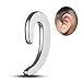 Produktbild BoneTech Kopfhörer, Ohrbügel, kabellos, ohne Ohr-Stecker, Bluetooth-Headset mit Mikrofon, Knochenleitung, Kopfhörer, Einzelohrbügel, kompatibel mit iPhone und Android (Silber)