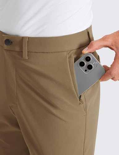 Image of CRZ YOGA All Day Comfy Golf Pants 28 inch /30 inch /32 inch /34 inch /36 inch | Decent Stretch, Wrinkle-Resistant, Casual, Slightly Tapered Leg, Flat Front, Pockets, Trousers for Men