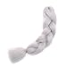 Jumbo Braiding Hair 24 inch Jumbo Braid Hair Extensions Jumbo Box Braids Crochet Hair Long Rainbow Colorful for Women Kids DIY High Temperature Synthetic Fiber Silver Grey 1 Bundle
