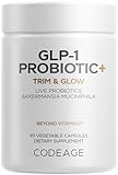 Codeage GLP-1 Probiotic+ - Live Probiotics Akkermansia, Clostridium, Bifidobacterium, Chicory Inulin Probiotic, Prebiotics & Postbiotics Supplement - 500 Million AFU, 3-Month Supply - 90 Capsules