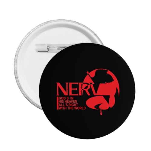 バッジ ボタンバッジ 新世紀エヴァンゲリオン 缶バッジ ブローチボタン 襟章 小道具 丸型 ピンバッチ ボタンブローチ 30mm 45mm おもちゃ雑貨 工芸品 Badge Button リュック トートバッグ ラペルピン ジャケット用 安全ピン付き 軽量