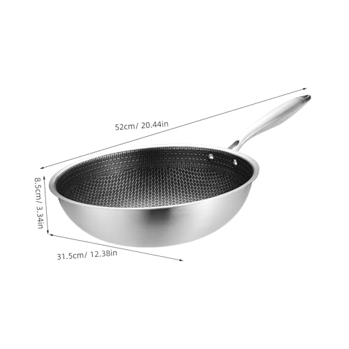 Wok de acero inoxidable Veemoon para cocina miniatura 2