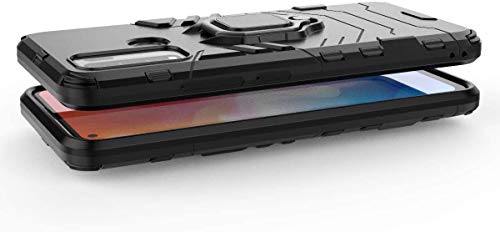 Image of FitSmart Protective Rugged Hybrid Robot Armor Hard Back Cover Kickstand Case for vivo 1935 - Black