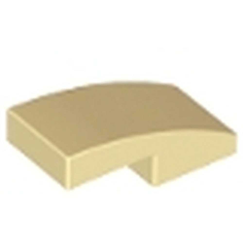 LEGO Slope, Curved 2 x 1 x 2/3, Part 11477 (Tan, 10, count) — image 1