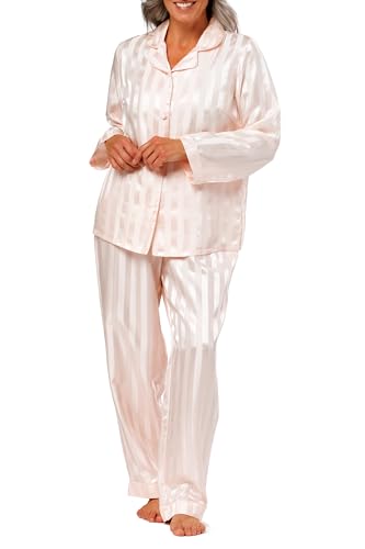 Image of Fishers Finery Women's 100% Mulberry Silk Long Pajama Set with Gift Box