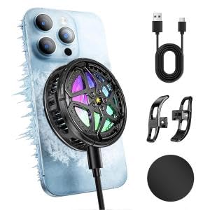 ZORBES® Phone Cooler for Gaming Fan - RGB LED Mobile Phone Radiator with Semiconductor Cooling Technology, Compact Cooling Fan with Detachable Clip Compatible with iPhone Android Tablets-image-41