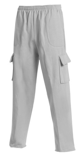 LA Speedy Men's 5 Pocket Cargo Pocket Sweatpants L Heather Grey (34-35