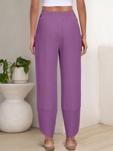 Image of ANRABESS Womens Wide Leg Palazzo Capri Barrel Pants