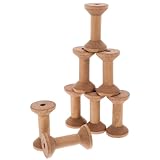 WOFASHPURET Carretes Vacíos de Madera 8 Piezas 70X40 MM para Costura y Bordado, Bobinas Resistentes para Manualidades y Almacenamiento de Hilos