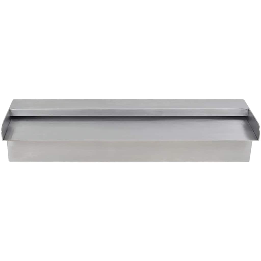 Fontana a cascata per piscina, rettangolare, in acciaio inox, 45 cm, resistente al cloro, con 1 connettore, per fontana da giardino, fontana per laghetto, terrazza, balcone, gioco d'acqua e relax
