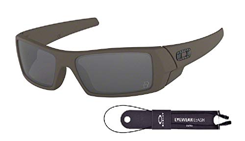 Oakley Gascan OO9014-21 Cerakote Spec/Black Iridium Sunglasses+Oakley Leash
