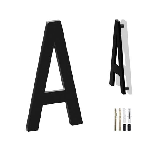 3 4 5 6 8 10 Aluminum Floating House Letters Address Letters for Outside Outdoor Metal Door Letter Modern Apartment House Address Letter for Home Office Street Mailbox (5 A)