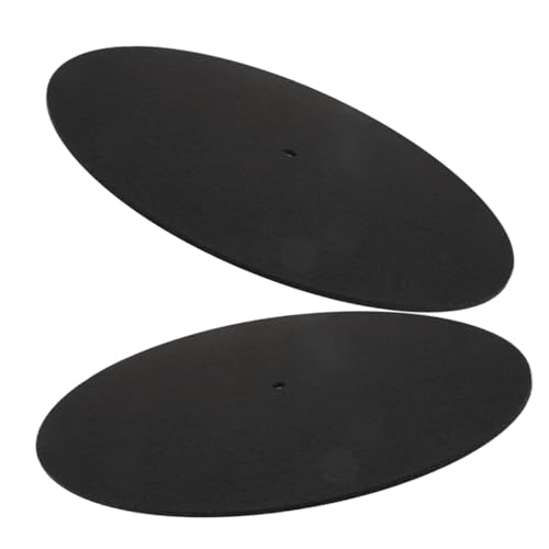 NULYLU Vinyl Record Player Mat 2 Pack Turntable Pad Felt Mat for 12in/10in/7in Record Player Protective Pad